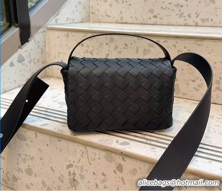 Best Quality Bottega Veneta Intrecciato Mini Leather Crossbody Bag 23902 Black