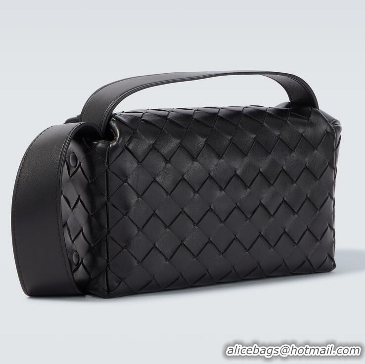 Best Quality Bottega Veneta Intrecciato Mini Leather Crossbody Bag 23902 Black