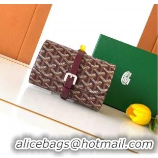 Buy Discount Goyard Voyage Double Watch Box 8963 Burgundy