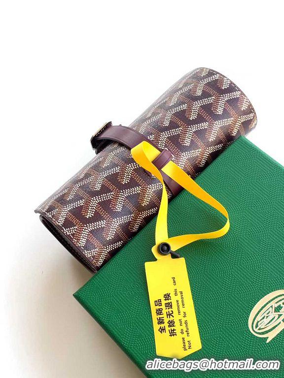 Buy Discount Goyard Voyage Double Watch Box 8963 Burgundy