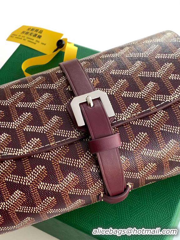 Buy Discount Goyard Voyage Double Watch Box 8963 Burgundy