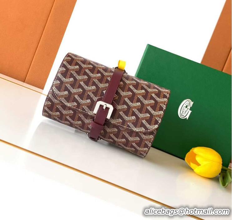 Buy Discount Goyard Voyage Double Watch Box 8963 Burgundy