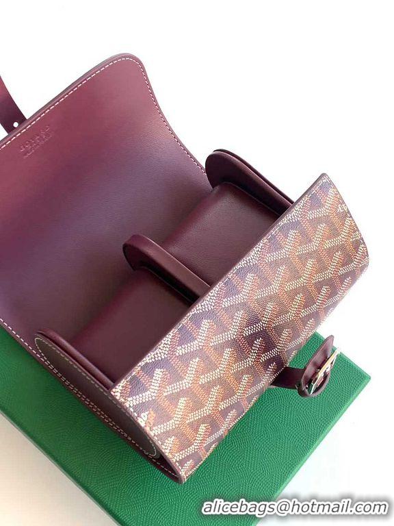 Buy Discount Goyard Voyage Double Watch Box 8963 Burgundy