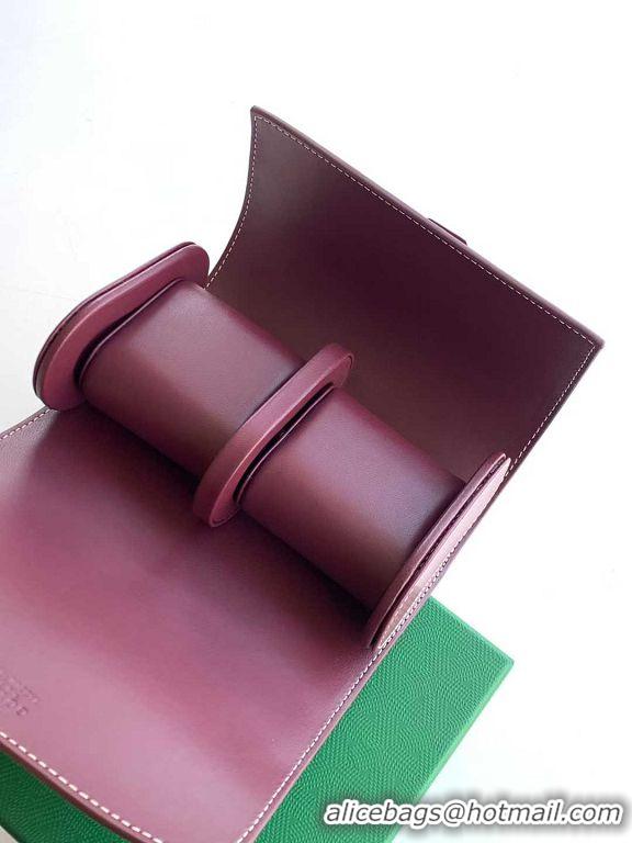 Buy Discount Goyard Voyage Double Watch Box 8963 Burgundy