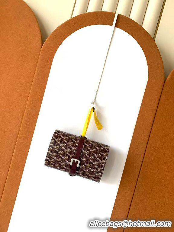 Buy Discount Goyard Voyage Double Watch Box 8963 Burgundy