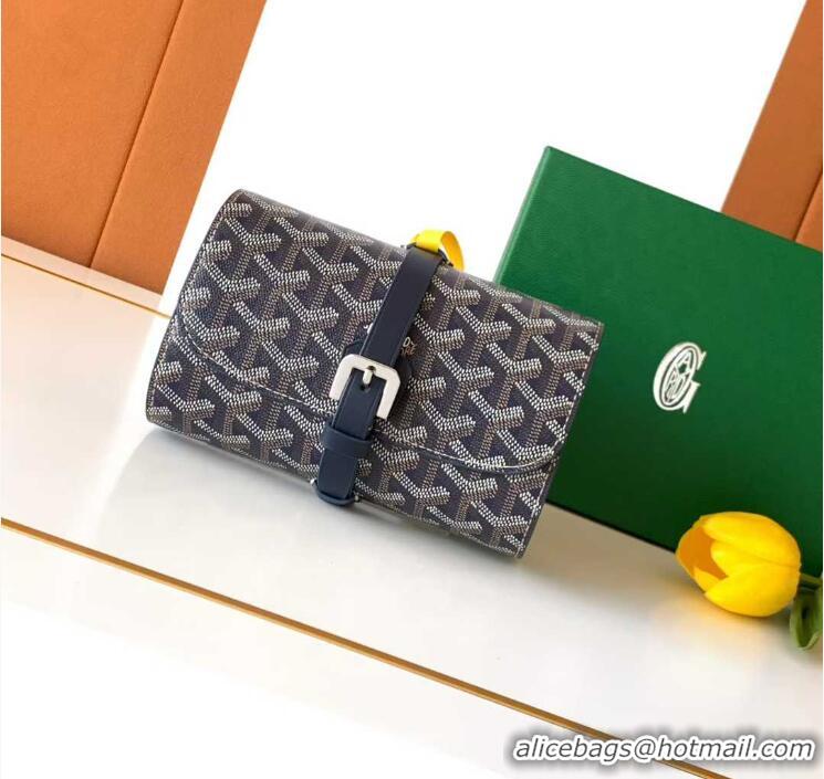 Top Grade Goyard Voyage Double Watch Box 8963 Navy Blue