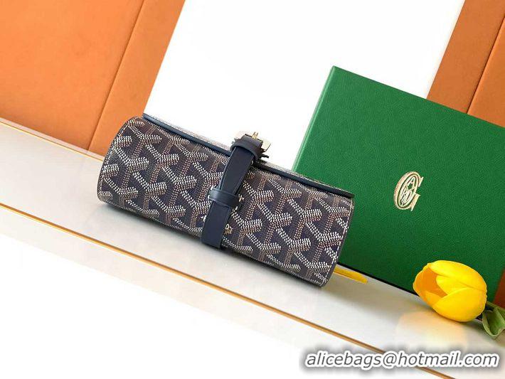Top Grade Goyard Voyage Double Watch Box 8963 Navy Blue