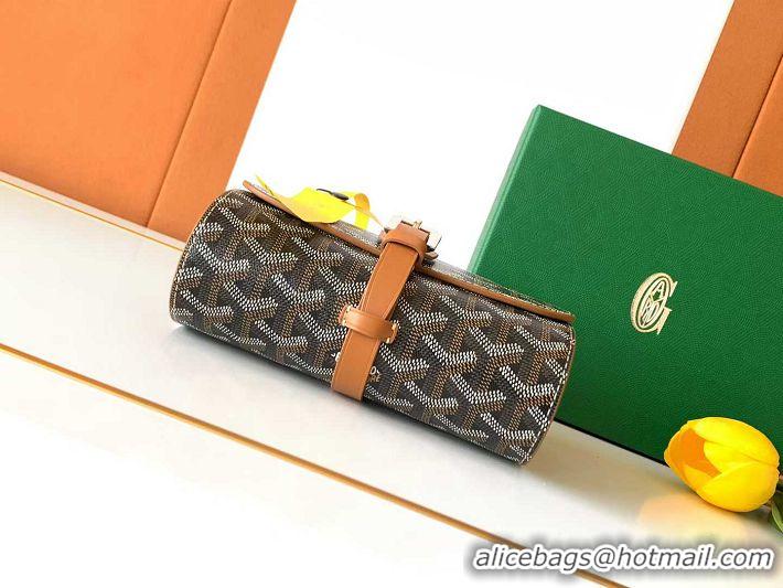 Big Discount Goyard Voyage Double Watch Box 8963 Black And Tan