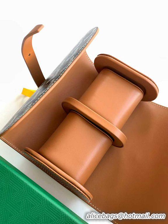 Big Discount Goyard Voyage Double Watch Box 8963 Black And Tan