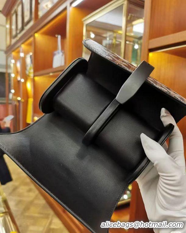 Top Design Goyard Voyage Double Watch Box 8963 Black