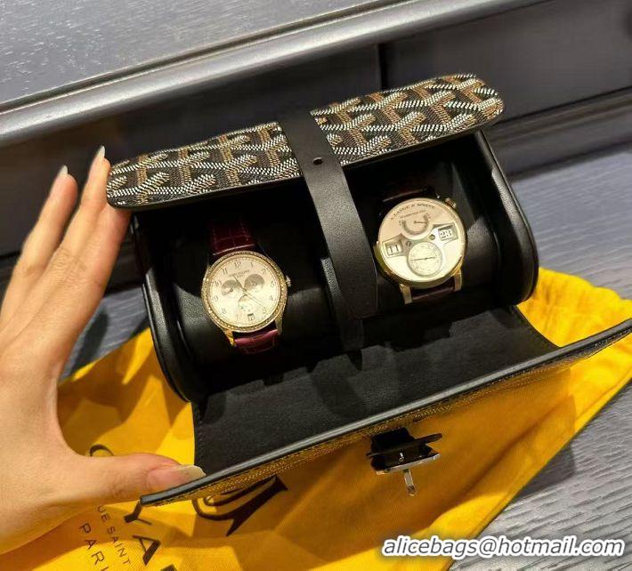 Market Sells Goyard Voyage Double Watch Box 8963 Dark Grey