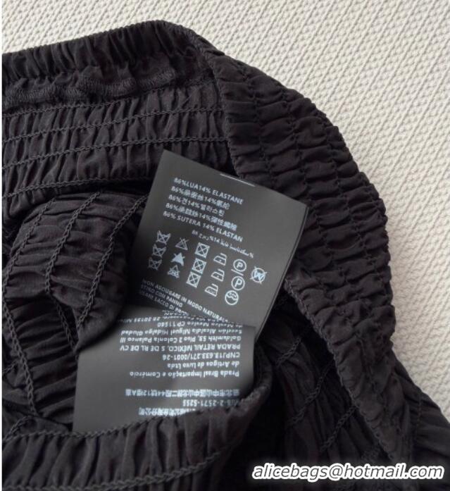 ​Buy Inexpensive Miu Miu Knit and Silk Dress MM011301 Black 2026