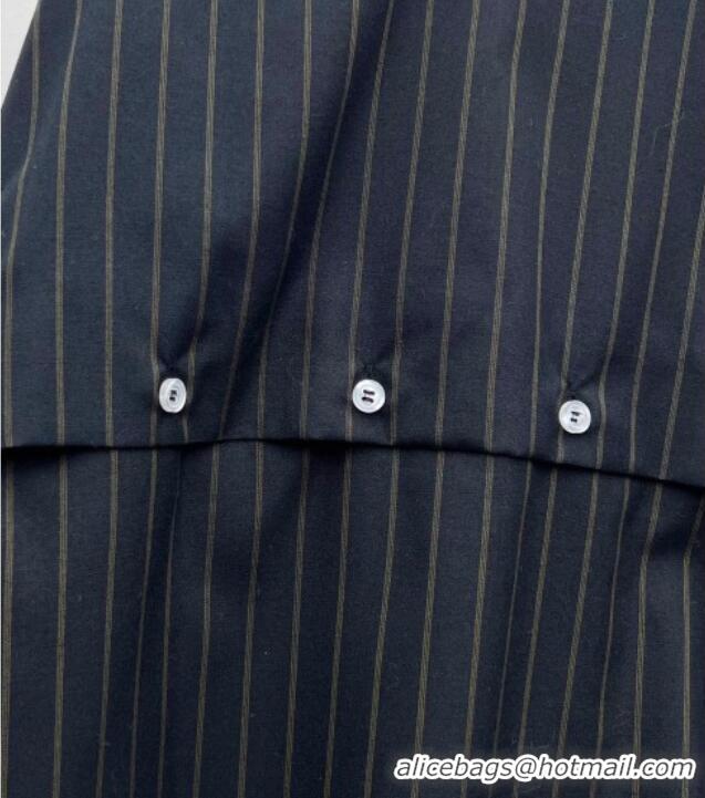 ​Top Quality Miu Miu Wool Striped Jacket and Mini Skirt Set MM011304 Black 2026