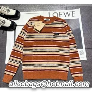 ​Buy Cheap Miu Miu Striped Sweater MM011313 Brown/Multicolor 2026