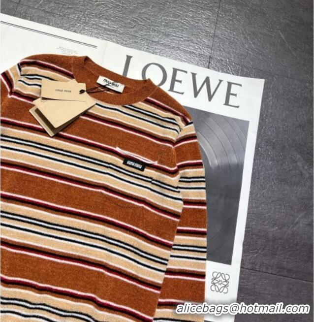 ​Buy Cheap Miu Miu Striped Sweater MM011313 Brown/Multicolor 2026