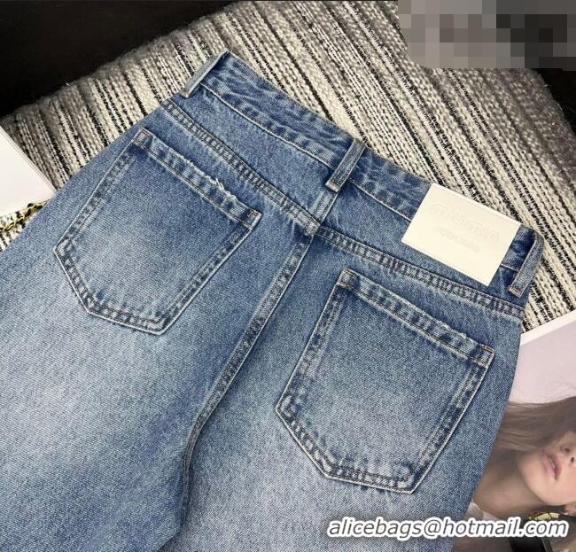 Good Quality Miu Miu Cotton Jeans MM011314 Blue 2026