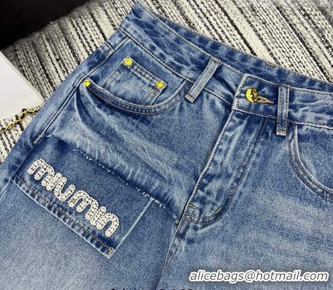 Good Quality Miu Miu Cotton Jeans MM011314 Blue 2026