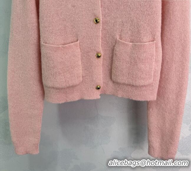 Famous Brand Miu Miu Wool Mohair Cardigan MM011308 Pink 2026