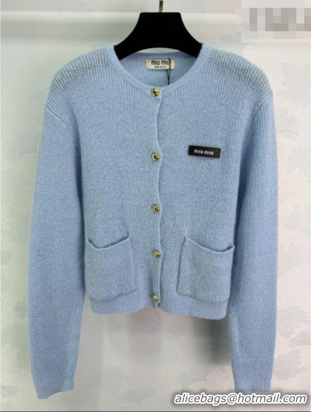 Super Quality Miu Miu Wool Mohair Cardigan MM011308 Blue 2026