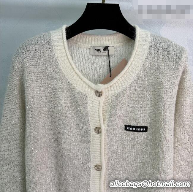 ​Modern Classic Miu Miu Sequins Cardigan MM011309 Grey 2026