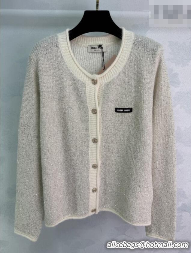 ​Modern Classic Miu Miu Sequins Cardigan MM011309 Grey 2026