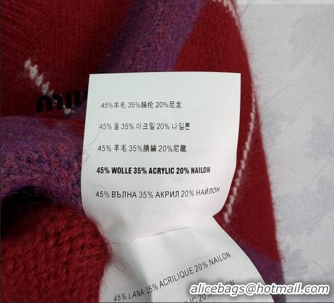 ​Best Price Miu Miu Quilted Sweater MM011310 Red 2026
