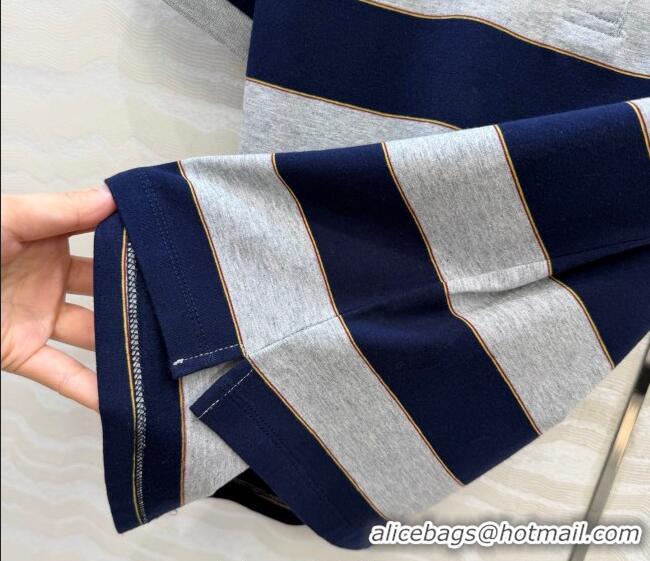 Top Grade Miu Miu Striped Polo T-Shirt MM011317 Grey/Blue 2026