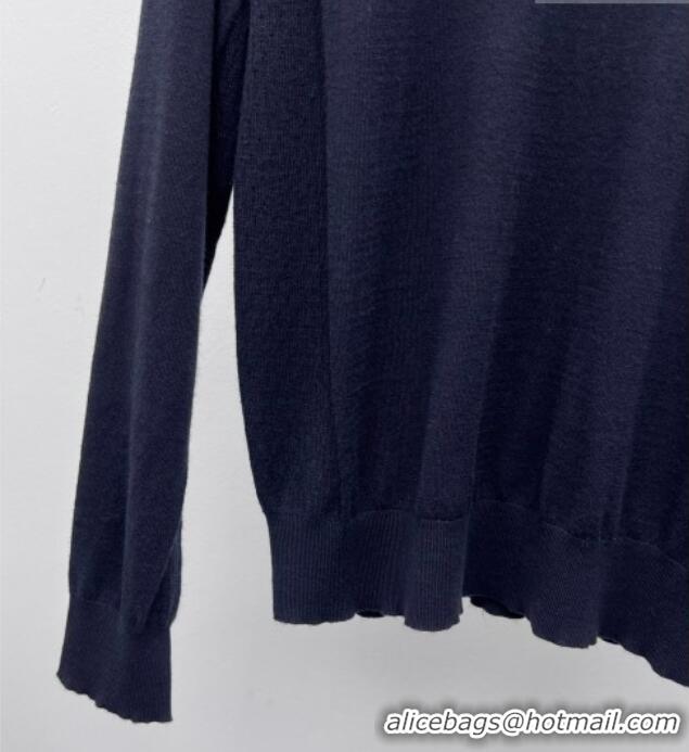 ​Grade Design Miu Miu Satin and Cotton Polo Shirt MM011321 Grey/Blue 2026