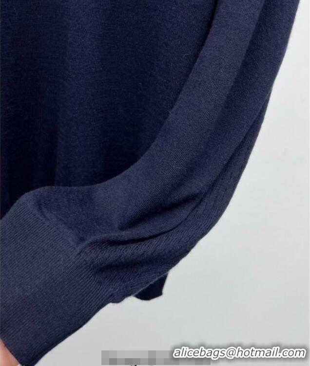 ​Grade Design Miu Miu Satin and Cotton Polo Shirt MM011321 Grey/Blue 2026