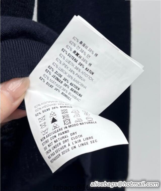 ​Grade Design Miu Miu Satin and Cotton Polo Shirt MM011321 Grey/Blue 2026