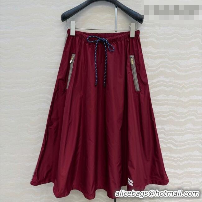Buy Discount Miu Miu Skirt MM011322 Red 2026
