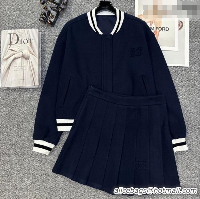 Best Product Miu Miu Jacket and Skirt Set MM011323 Blue 2026