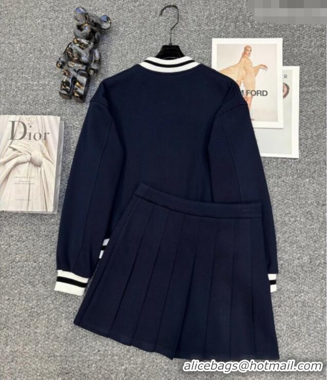 Best Product Miu Miu Jacket and Skirt Set MM011323 Blue 2026