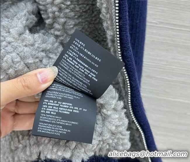 Grade Discount Miu Miu Wool Padded Jacket MM011325 Blue/Green/White 2026