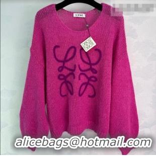Top Quality Loewe Wool Mohair Sweater LW011301 Pink 2026