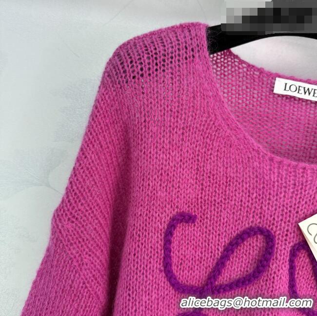 Top Quality Loewe Wool Mohair Sweater LW011301 Pink 2026