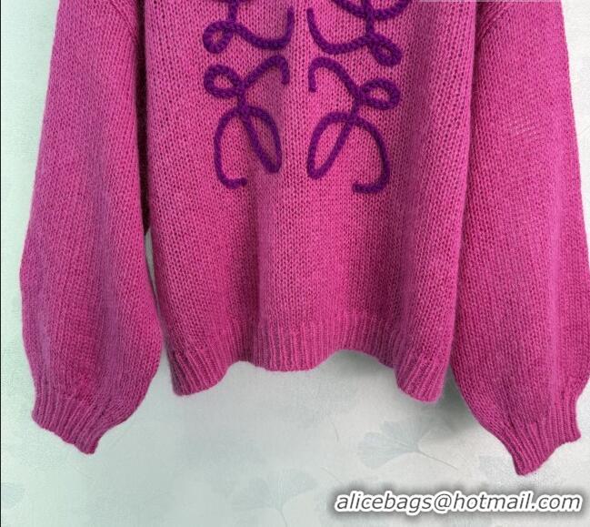 Top Quality Loewe Wool Mohair Sweater LW011301 Pink 2026