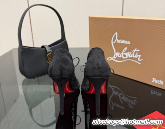 Lower Price Christian Louboutin KM Lace Pumps 10cm with Lacing Black 1209093 2026