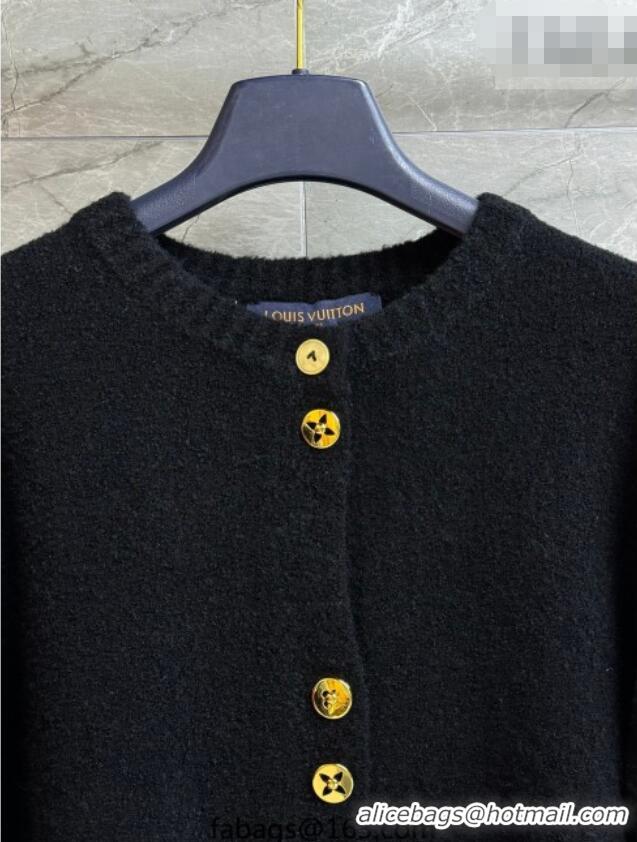 Buy Discount Louis Vuitton Wool Blend Cardigan LV011302 Black 2026