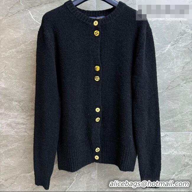 Buy Discount Louis Vuitton Wool Blend Cardigan LV011302 Black 2026