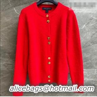 Promotional Louis Vuitton Wool Blend Cardigan LV011302 Red 2026