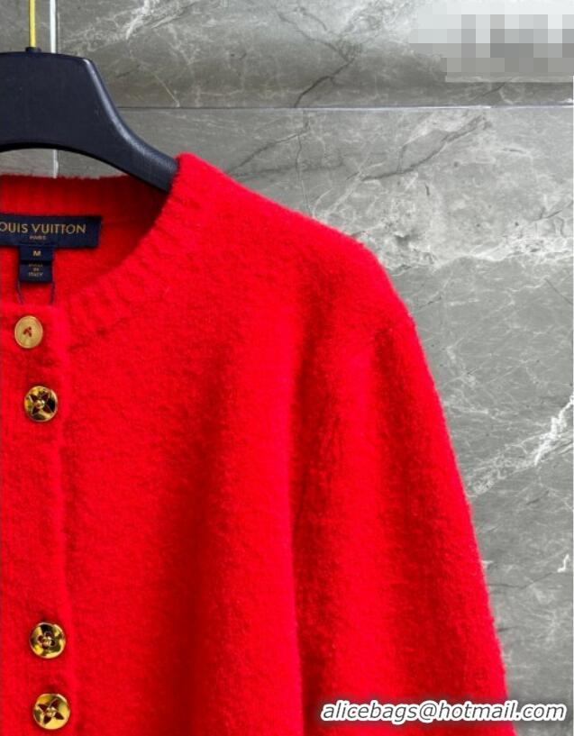 Promotional Louis Vuitton Wool Blend Cardigan LV011302 Red 2026