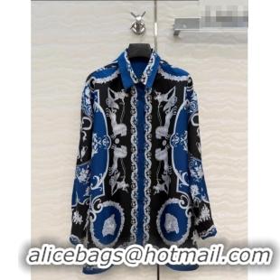 Cheap Discount Givenchy Silk Shirt GI011301 Blue 2026