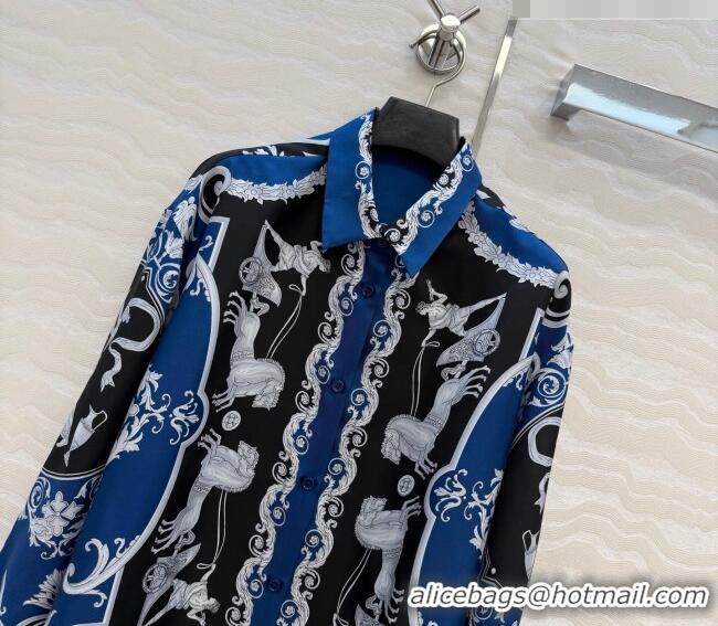 Cheap Discount Givenchy Silk Shirt GI011301 Blue 2026