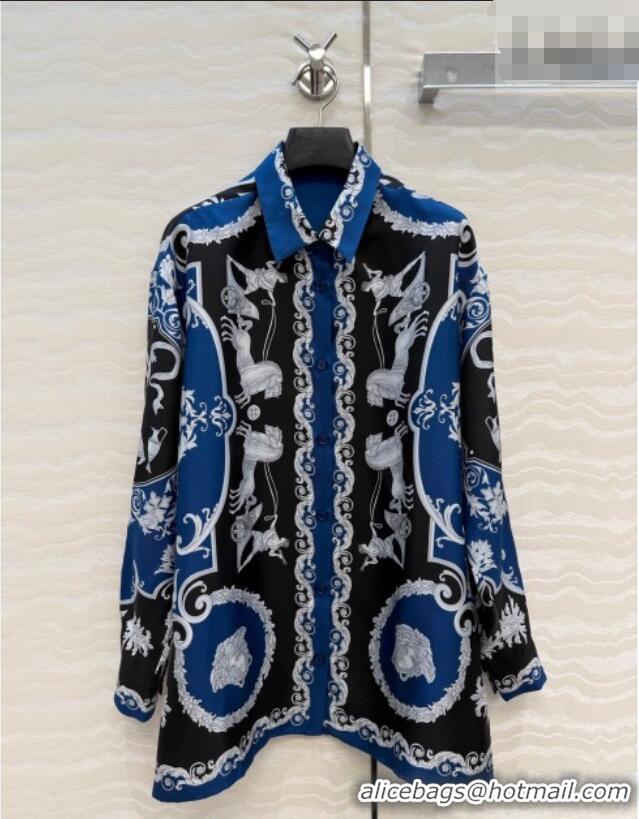 Cheap Discount Givenchy Silk Shirt GI011301 Blue 2026