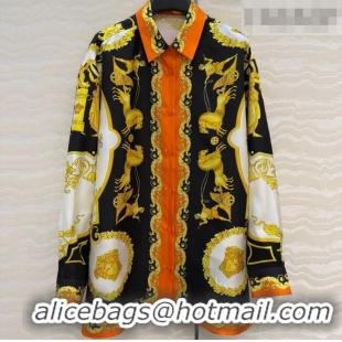 Cheap Design Givenchy Silk Shirt GI011301 Orange 2026