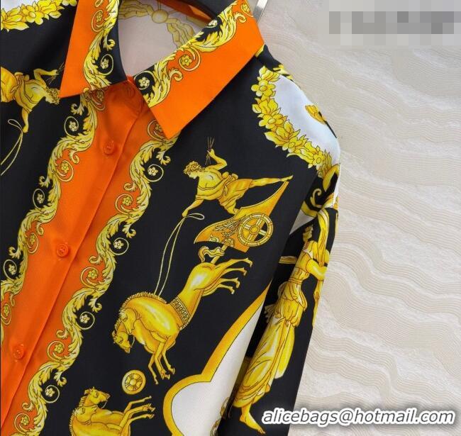 Cheap Design Givenchy Silk Shirt GI011301 Orange 2026