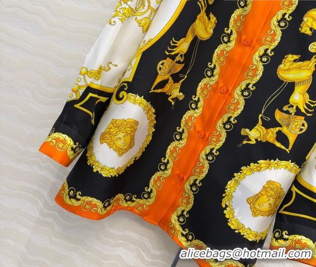 Cheap Design Givenchy Silk Shirt GI011301 Orange 2026