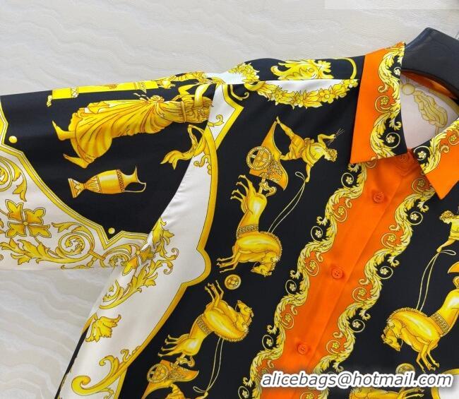 Cheap Design Givenchy Silk Shirt GI011301 Orange 2026