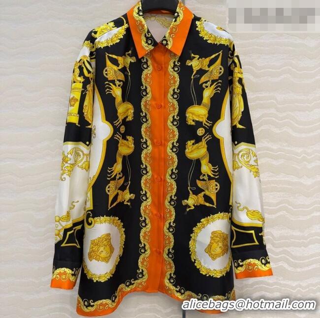 Cheap Design Givenchy Silk Shirt GI011301 Orange 2026